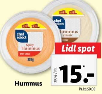 Lidl Chef select hummus tilbud