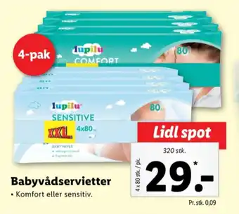 Lidl Lupilu vådservietter tilbud