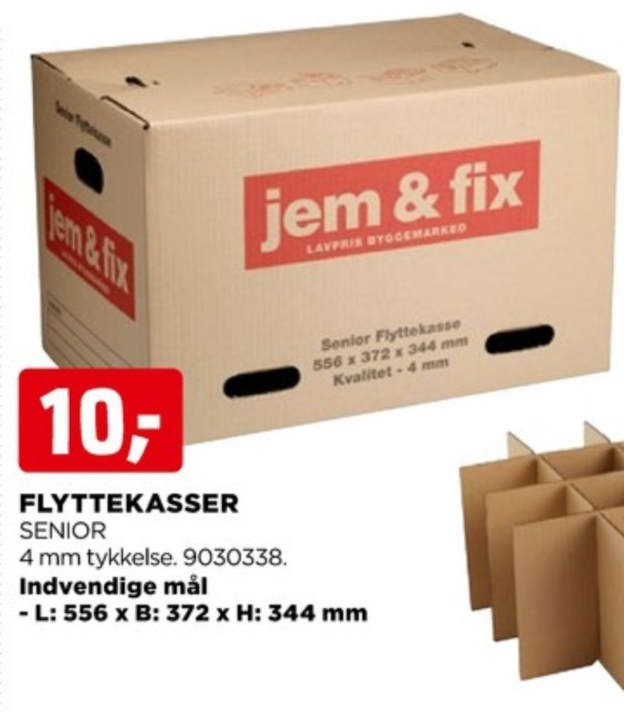 Jem & fix flyttekasser tilbud hos jem & fix