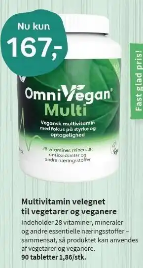 Helsam Multivitamin velegnet til vegetarer og veganer tilbud