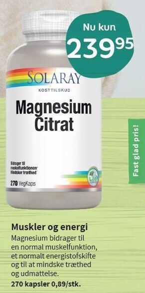 Helsam Magnesium citrat tilbud