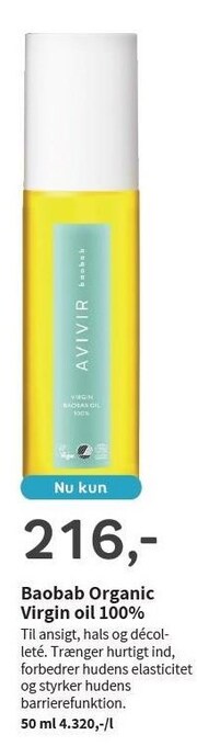 Helsam Baobab organic virgin oil 100% tilbud