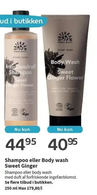 Helsam Shampoo el. body wash sweet ginger tilbud
