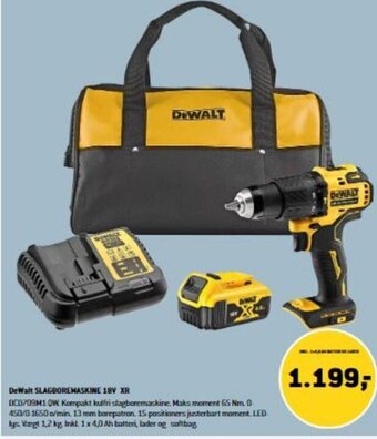 XL-BYG DeWalt Slagboremaskine 18V XR tilbud