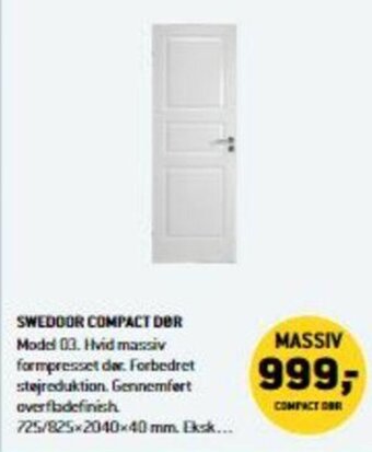 XL-BYG Swedoor Compact Dør tilbud