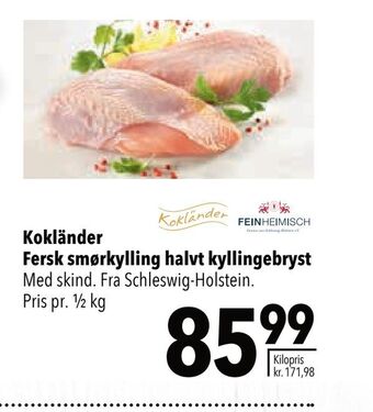 Citti Kokländer fersk smørkylling halvt kyllingebryst tilbud