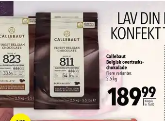 Citti Callebaut belgisk overtræks chokolade tilbud