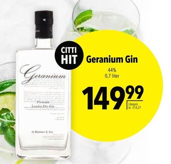 Citti Geranium gin tilbud