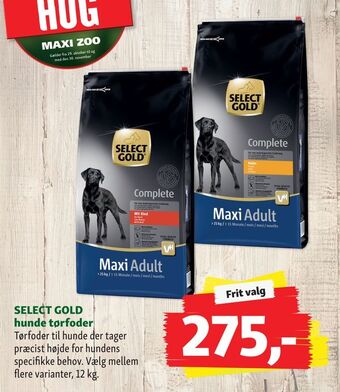 Maxi Zoo Select gold hunde tørfoder tilbud