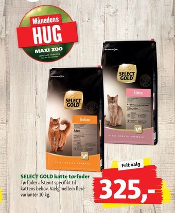 Maxi Zoo Select gold katte tørfoder tilbud