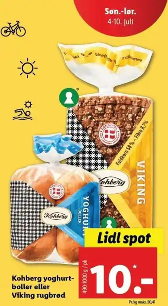 Kohberg Yoghurt-Boller Eller Viking Rugbrød 490-1000g