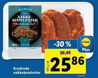 Lidl Krydrede Nakkekoteletter 500g tilbud