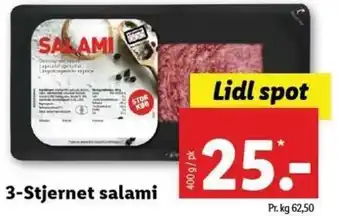 Lidl 3- Stjernet Salami 400g tilbud