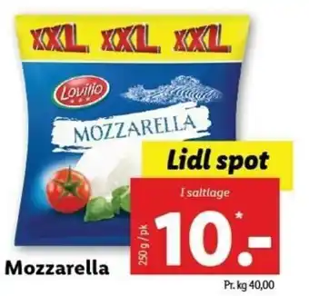 Lidl Mozzarella 250g tilbud
