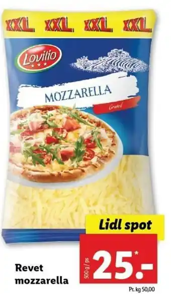 Lidl Revet Mozzarella 500g tilbud
