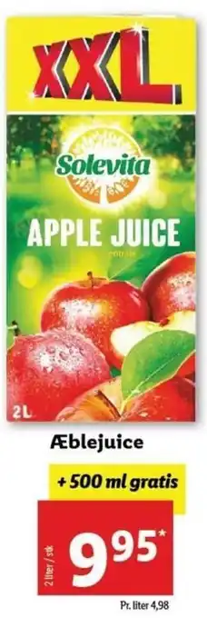 Lidl Æblejuice 2Liter tilbud