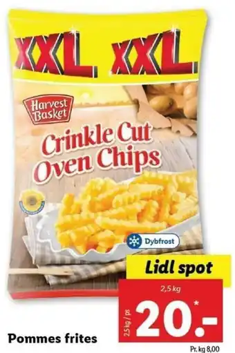 Lidl Pommes Frites 2.5kg tilbud