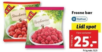 Lidl Frosne Bær tilbud