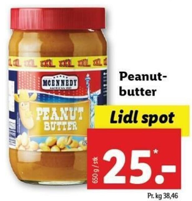 PeanutButter 650g tilbud hos Lidl