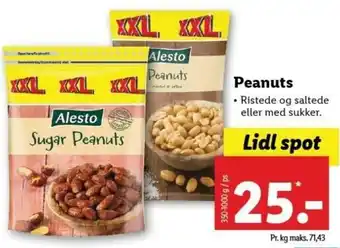 Lidl Peanuts 350-1000g tilbud