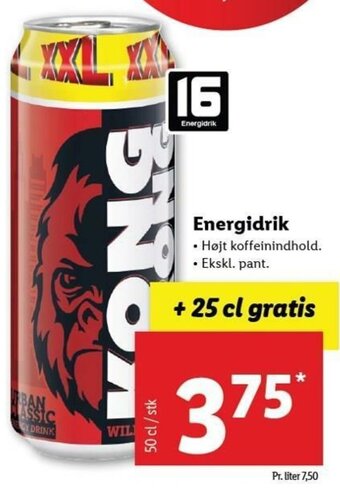 Lidl Energidrik tilbud
