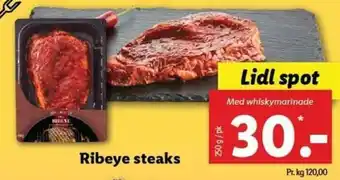 Lidl Ribeye Steaks 250g tilbud