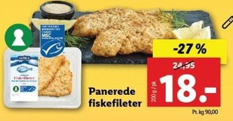 Lidl Panerede Fiskefileter 200g tilbud