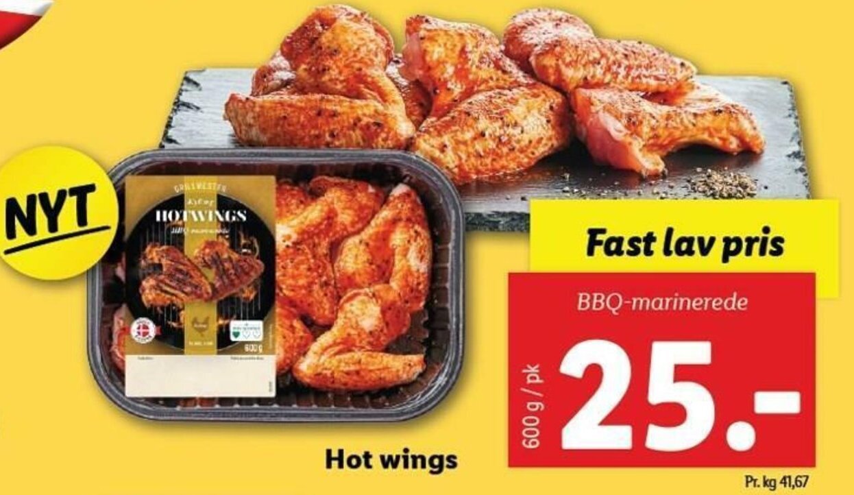 Hot Wings 600g tilbud hos Lidl