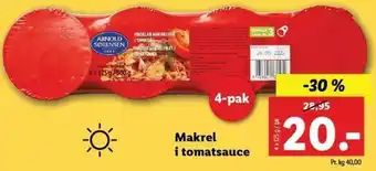 Lidl Makrel i Tomatsauce tilbud
