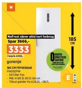 Power Gorenje fryseskab tilbud