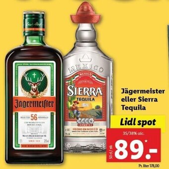 Lidl Jägermeister Eller Sierra Tequila tilbud