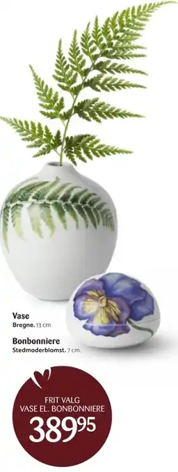 Kop & Kande Vase Bregne 13cm Bonbonniere 7cm tilbud