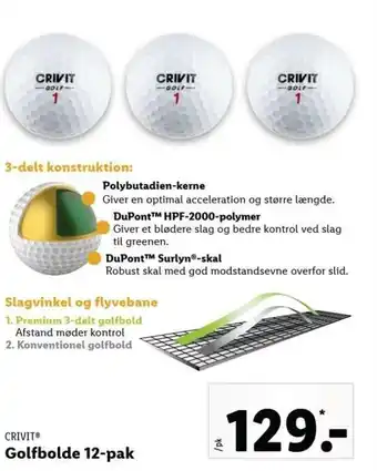Lidl Golfbolde 12-Pack tilbud