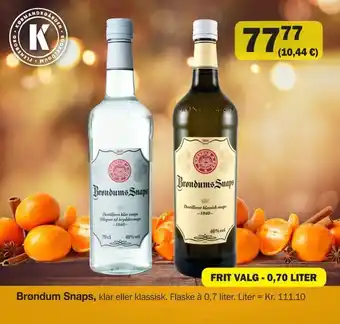 Købmandsgården Brøndum snaps tilbud