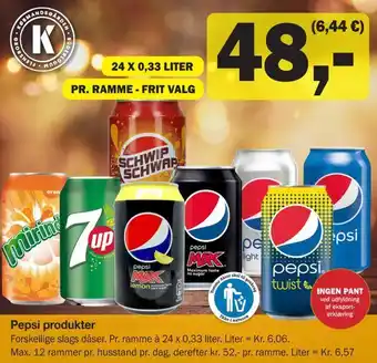Købmandsgården Pepsi produkter tilbud