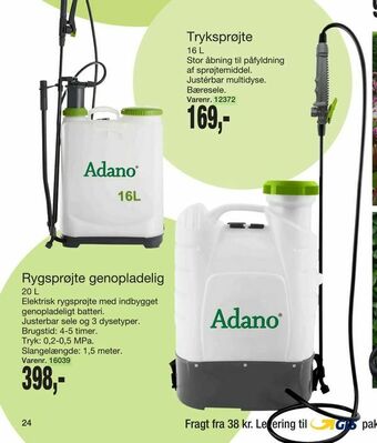 Rygsprøjte genopladelig