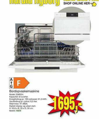 Harald Nyborg Bordopvaskemaskine tilbud