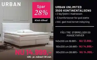 Urban unlimited 3500 kontinentalseng