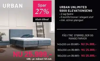 Urban unlimited 5000 elevationsseng