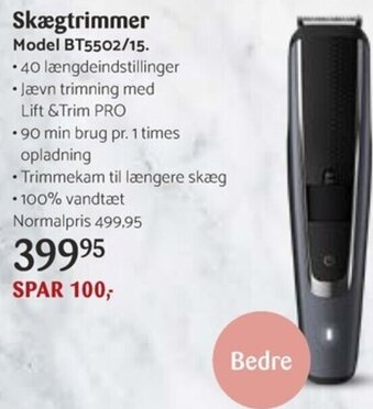 Kop & Kande Philips Skægtrimmer BT5502/15 tilbud