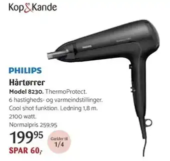 Kop & Kande Philips Hårtørrer 8230 tilbud