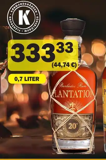 Købmandsgården Plantation rum barbados xo 20 years tilbud