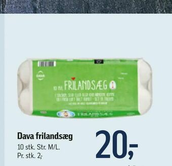 Føtex Dava frilandsæg tilbud