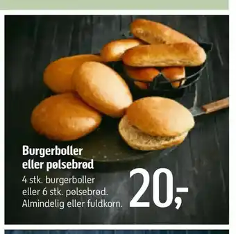Føtex Burgerboller eller pølsebrød tilbud