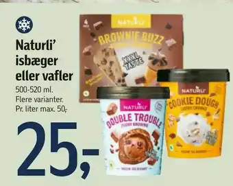 Føtex Naturli' isbæger eller vafler tilbud