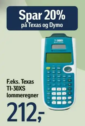 Føtex Texas TI-30XS lommeregner tilbud