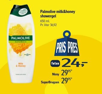 Føtex Palmolive milk&honey showergel tilbud