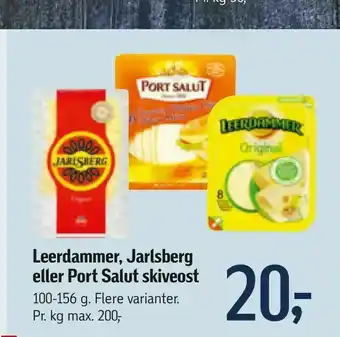 Leerdammer, Jarlsberg eller Port Salut skiveost