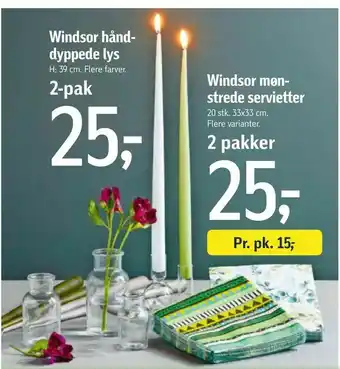 Føtex Windsor hånd dyppede lys tilbud