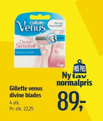 Føtex Gillette venus divine blades tilbud
